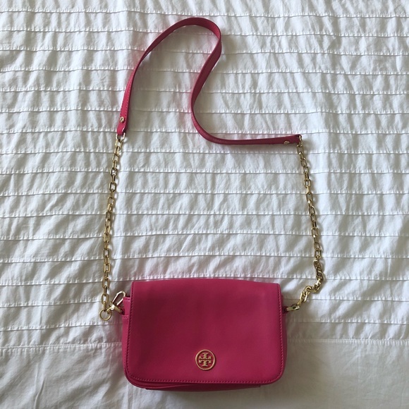hot pink tory burch purse